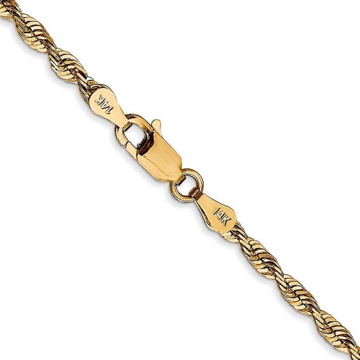 14k 2.75mm Extra-Light D/C Rope Chain