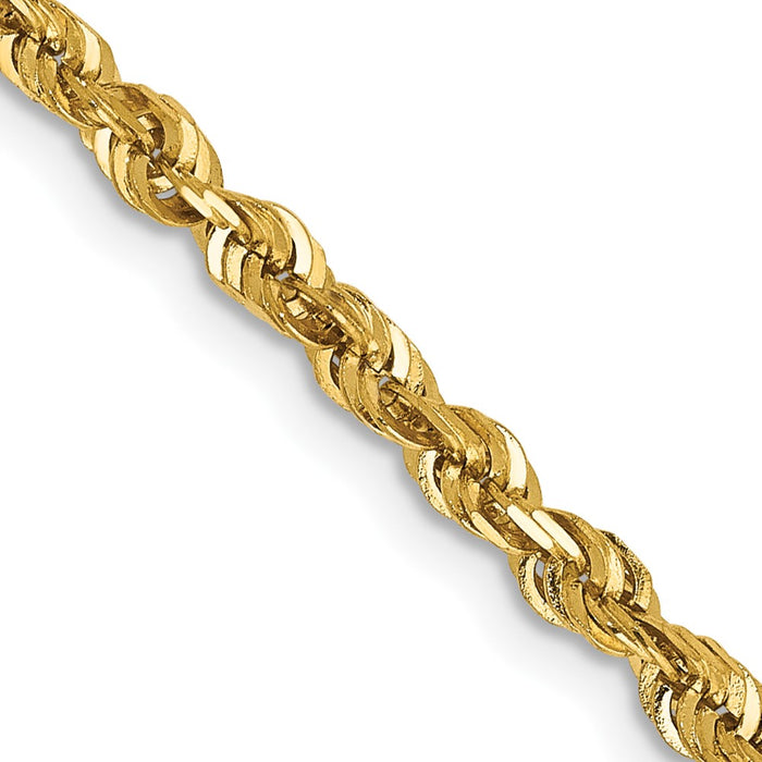 14k 2.75mm Extra-Light D/C Rope Chain