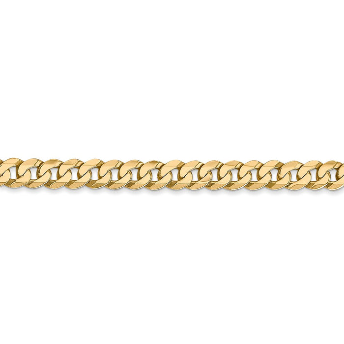 14k 4.75mm Flat Beveled Curb Chain