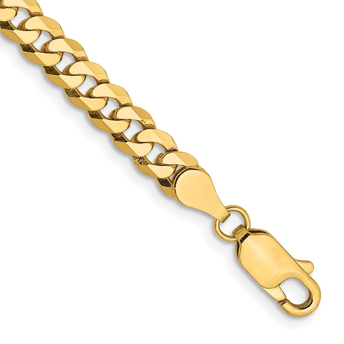 14k 4.75mm Flat Beveled Curb Chain