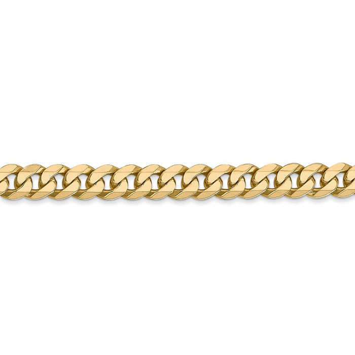 14k 5.75mm Flat Beveled Curb Chain