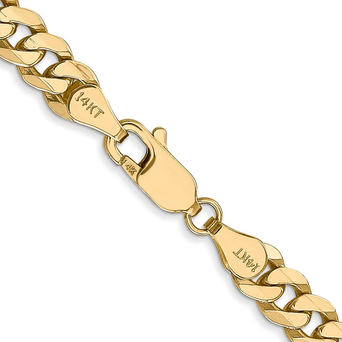 14k 5.75mm Flat Beveled Curb Chain