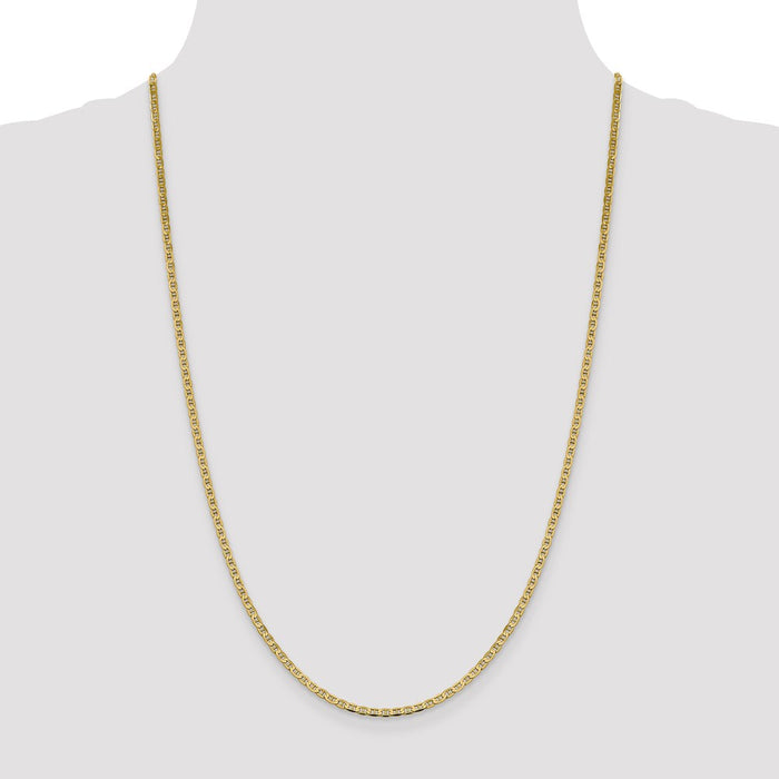 14k 2.4mm Concave Anchor Chain