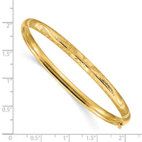 Thumbnail for 14k 3/16 Florentine Engraved Hinged Bangle Bracelet