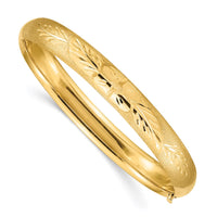 Thumbnail for 14k 5/16 Florentine Engraved Hinged Bangle Bracelet