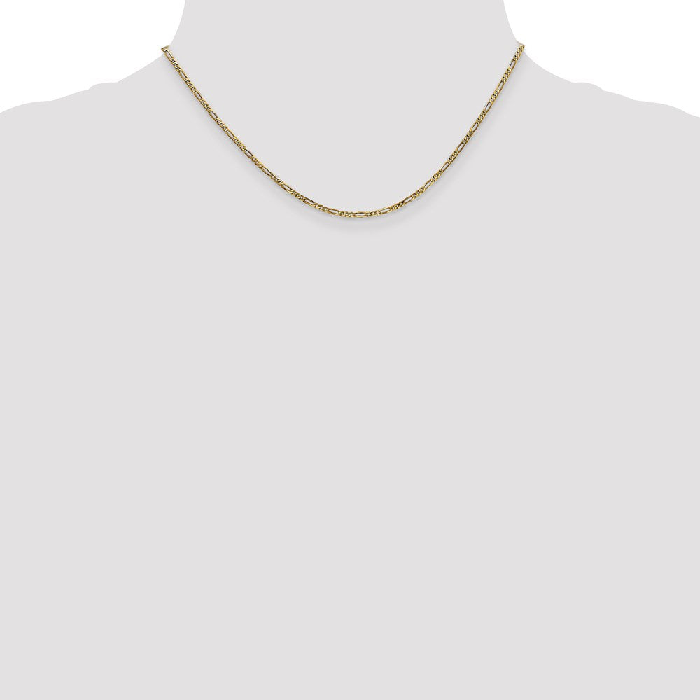 14k 1.8mm Flat Figaro Chain