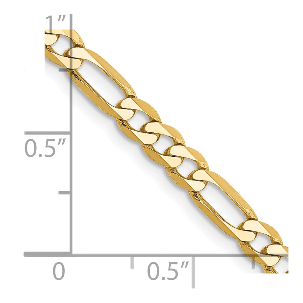 14k 4mm Flat Figaro Chain