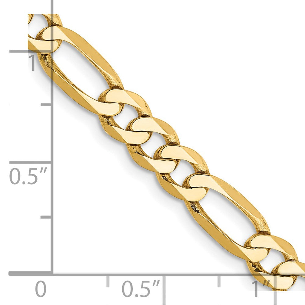 14k 5.25mm Flat Figaro Chain