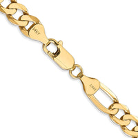 Thumbnail for 14k 7mm Flat Figaro Chain