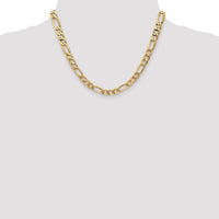 Thumbnail for 14k 7mm Flat Figaro Chain