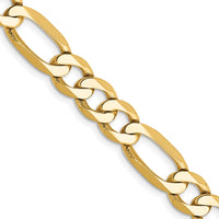 Thumbnail for 14k 7mm Flat Figaro Chain