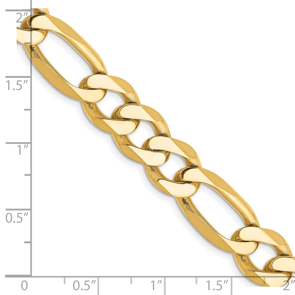 14k 10mm Flat Figaro Chain
