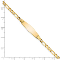 Thumbnail for 14k Soft Diamond Shape Figaro ID Bracelet
