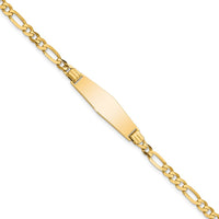 Thumbnail for 14k Soft Diamond Shape Figaro ID Bracelet