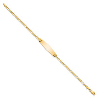Thumbnail for 14k Soft Diamond Shape Figaro ID Bracelet