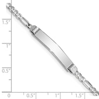 Thumbnail for 14k WG Soft Diamond Shape Figaro Link ID Bracelet
