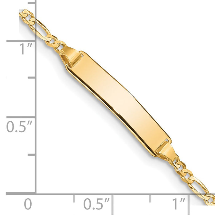 14k Baby Figaro ID Bracelet