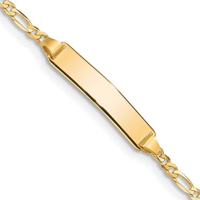 14k Baby Figaro ID Bracelet