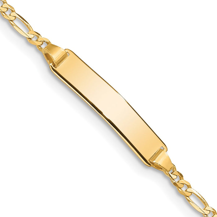 14k Baby Figaro ID Bracelet