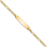 Thumbnail for 14k Baby Soft Diamond Shape Figaro ID Bracelet