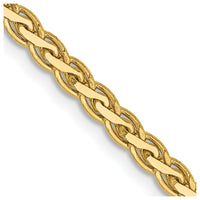Thumbnail for 14k 3mm Flat Wheat Chain