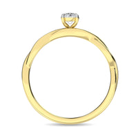 Thumbnail for Diamond 1/5 Ct.Tw.Twist Shank Solitaire Engagement Ring in 14K Yellow Gold