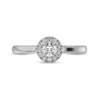 Thumbnail for Diamond 3/8 Ct.Tw. Round Center Halo Engagement Ring in 10K White Gold
