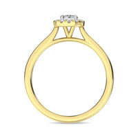 Thumbnail for Diamond 3/8 Ct.Tw. Round Center Halo Engagement Ring in 10K Yellow Gold
