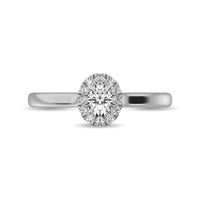 Thumbnail for Diamond 3/8 Ct.Tw. Oval Center Halo Engagement Ring in 10K White Gold