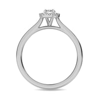 Thumbnail for Diamond 3/8 Ct.Tw. Oval Center Halo Engagement Ring in 10K White Gold