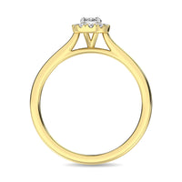 Thumbnail for Diamond 3/8 Ct.Tw. Oval Center Halo Engagement Ring in 10K Yellow Gold
