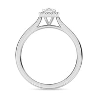 Thumbnail for Diamond 3/8 Ct.Tw. Princess Center Halo Engagement Ring in 10K White Gold