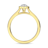Thumbnail for Diamond 3/8 Ct.Tw. Round Cushion Center Halo Engagement Ring in 10K Yellow Gold