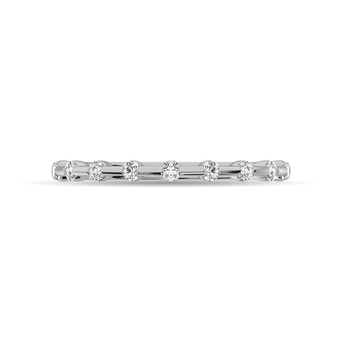 Diamond 1/4 Ct.Tw. Diamond Stackble Band in 14K White Gold