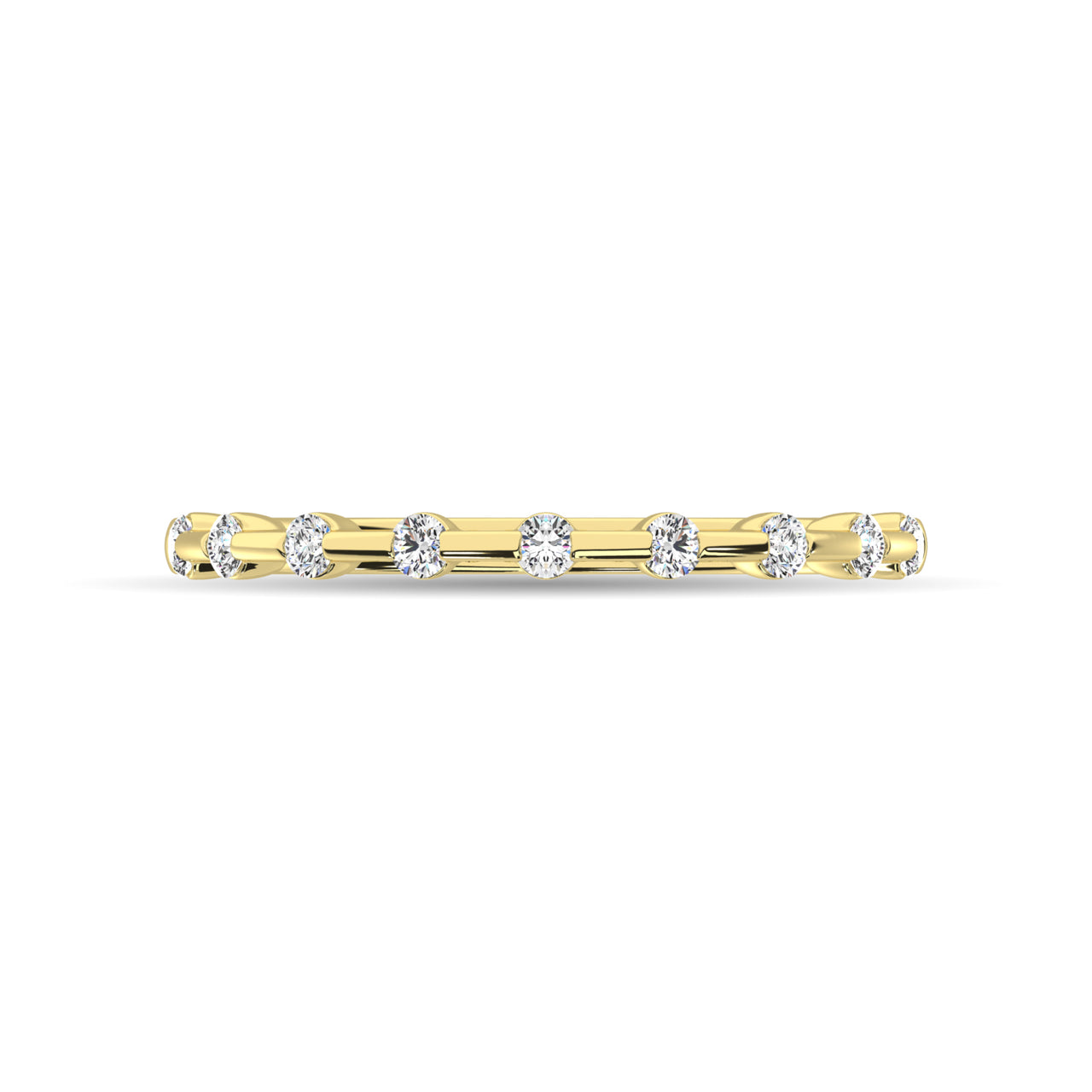Diamond 1/4 Ct.Tw. Diamond Stackble Band in 14K Yellow Gold