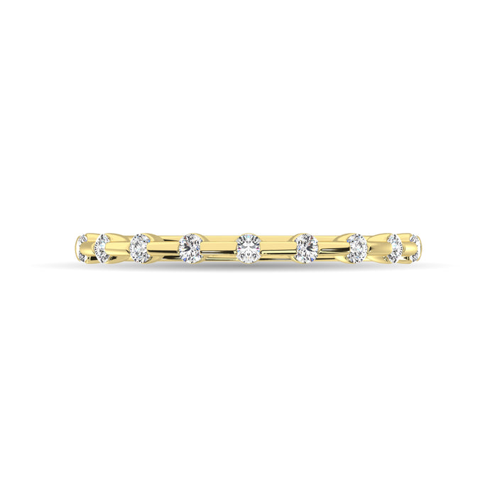 Diamond 1/4 Ct.Tw. Diamond Stackble Band in 14K Yellow Gold