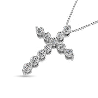 Thumbnail for Diamond 1/4 Ct.Tw. Cross Pendant in 14K White Gold