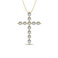 Thumbnail for Diamond 1/4 Ct.Tw. Cross Pendant in 14K Yellow Gold