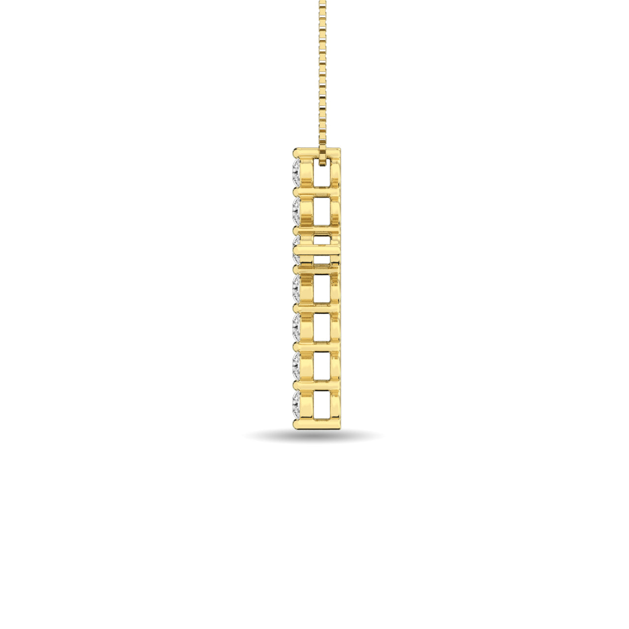 Diamond 1/4 Ct.Tw. Cross Pendant in 14K Yellow Gold