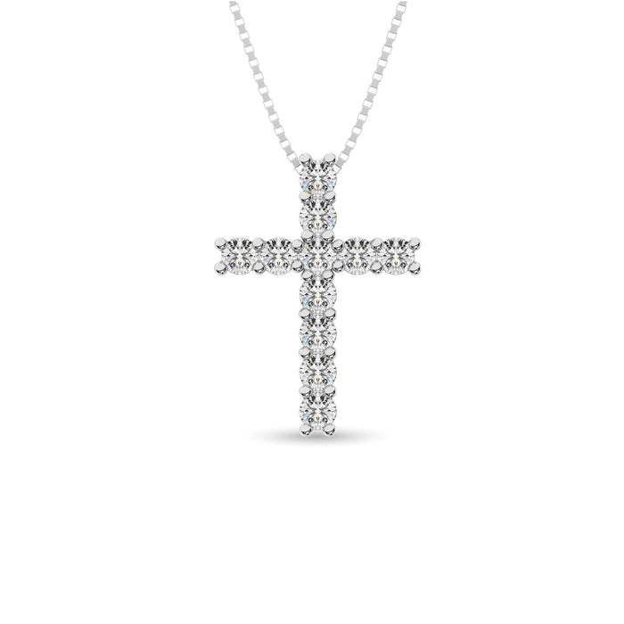 Diamond 1/4 Ct.Tw. Cross Pendant in 14K White Gold