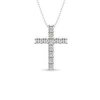 Thumbnail for Diamond 1 Ct.Tw. Cross Pendant in 14K White Gold