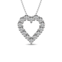Thumbnail for Diamond 1 Ct.Tw. Heart Pendant in 14K White Gold
