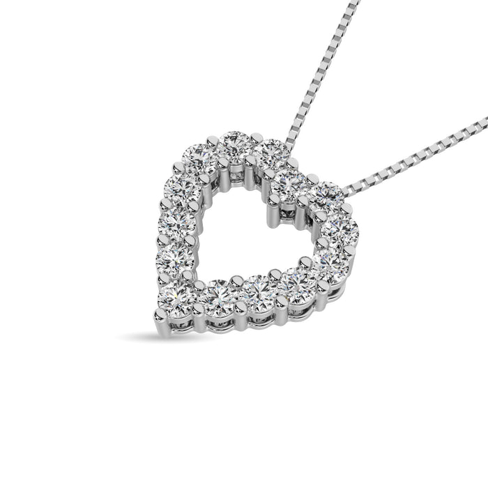 Diamond 1/4 Ct.Tw. Heart Pendant in 14K White Gold