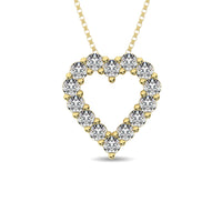 Thumbnail for Diamond 1 Ct.Tw. Heart Pendant in 14K Yellow Gold