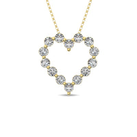 Thumbnail for Diamond 1 Ct.Tw. Heart Pendant in 14K Yellow Gold