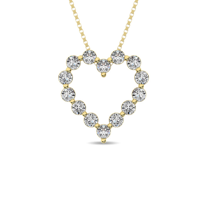 Diamond 1/2 Ct.Tw. Heart Pendant in 14K Yellow Gold