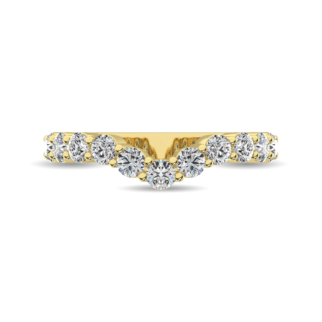 Diamond 1 Ct.Tw. Chevron Band in 14K Yellow Gold
