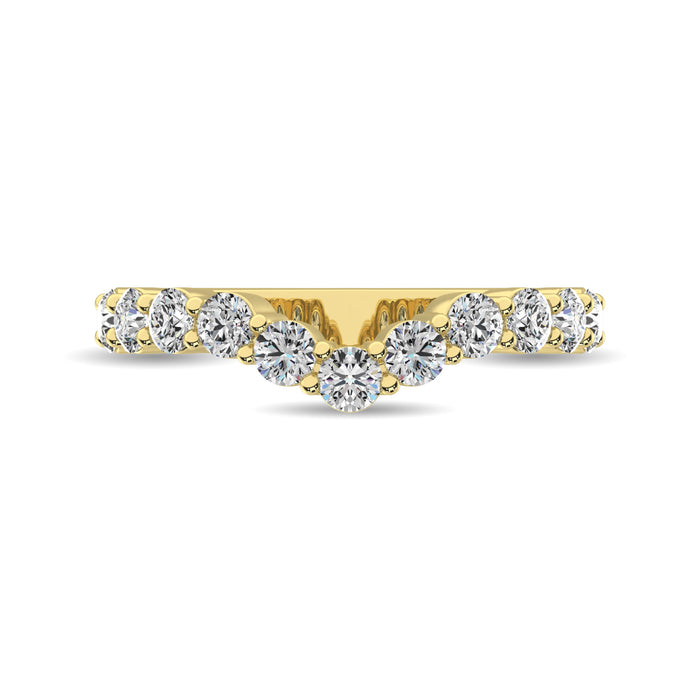 Diamond 3/4 Ct.Tw. Diamond Chevron Band in 14K Yellow Gold