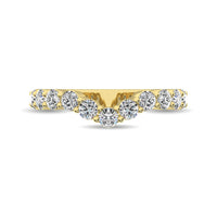 Thumbnail for Diamond 3/8 Ct.Tw. Diamond Chevron Band in 14K Yellow Gold