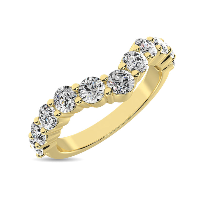 Diamond 3/4 Ct.Tw. Diamond Chevron Band in 14K Yellow Gold